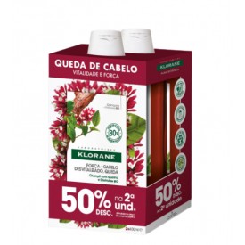 Klorane Capilar Shampoo Quinina e Edelvaisse 2x400ml Preço Especial