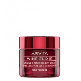 Apivita Wine Elixir Creme Antirrugas & Refirmante Com Efeito Lifting Textura Rica 50ml