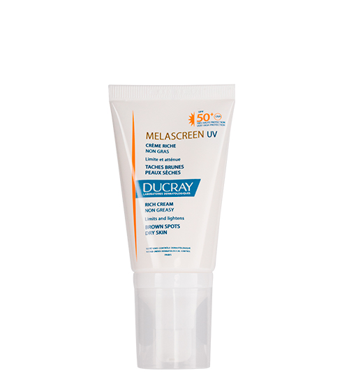 Ducray Creme Ligeiro SPF 50+ Melascreen UV, pele seca com hiperpigmentações 40 ml