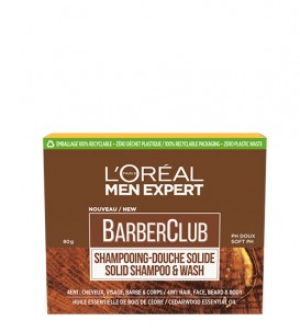 L'Oréal Men Expert Barber Club Shampoo Sólido 4 em 1 80g