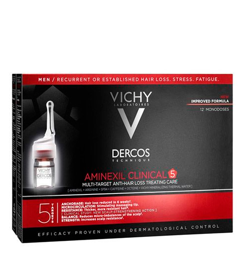 Vichy Dercos Aminexil Clinical 5 - 12 Ampolas - Homem