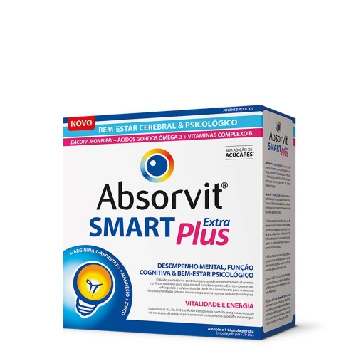Absorvit Smart Extra Plus 30 Cápsulas + 30x10ml Ampolas