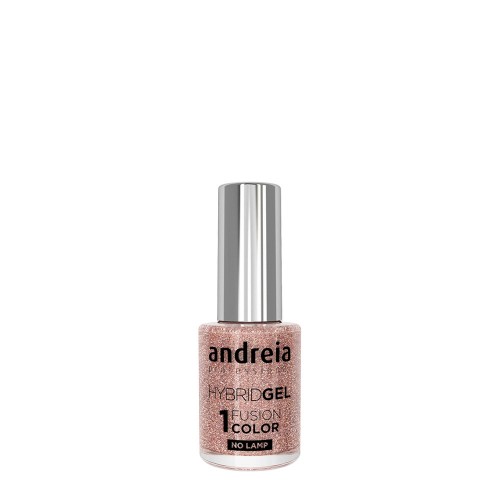 Andreia Hybrid Gel Fusion Cor ID1 Glitter rosa, prateado e dourado