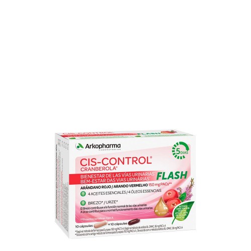 Cis-Control Cranberola Flash Suplemento Alimentar 20 cápsulas