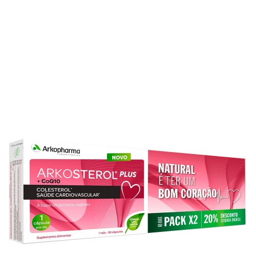Arkosterol Plus + CoQ10 Suplemento Alimentar 2 meses Preço Especial