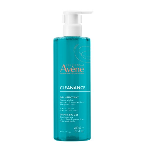 Avène Gel de Limpeza Cleanance, limpeza diária da pele oleosa com tendência acneica 400 ml