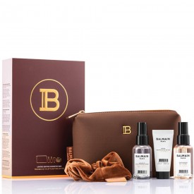 Balmain Limited Edition Cosmetic Bag Dark Brown	