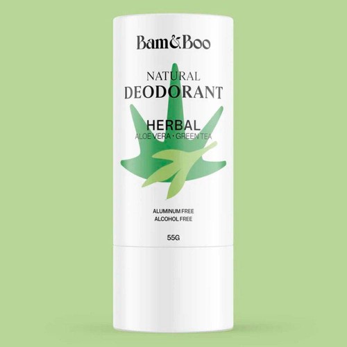 Bam&Boo Natural Deodorant - Herbal - Aloe Vera & Green Tea