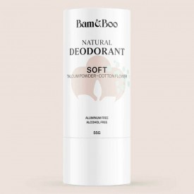 Bam&Boo Natural Deodorant - Soft - Talcum Powder & Cotton Flower