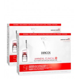 Vichy Dercos Aminexil Clinical 5 - 24 Ampolas - Mulher (2x12)