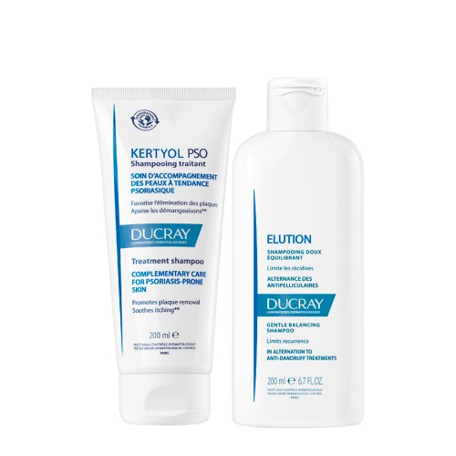 Ducray Kertyol P.S.O Shampoo de Cuidado Reequilibrante 200ml + OFERTA Elution Shampoo 200ml 