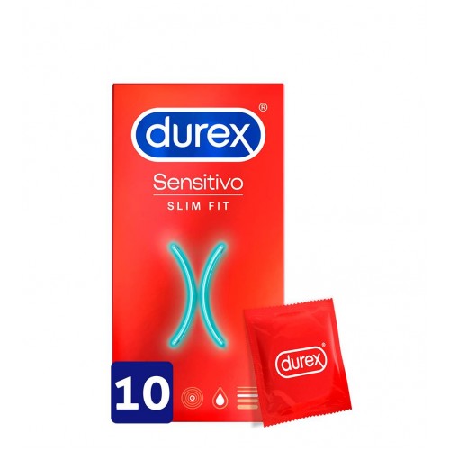 Durex Sensitivo Suave Slim Fit 10 Preservativos