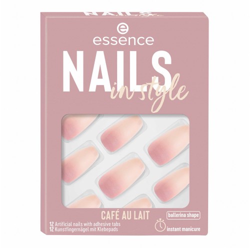 Essence Nails in Style Unhas Postiças 16 Café au Lait