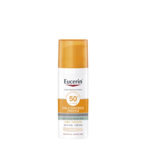 Eucerin Sun Oil Control Tinted Gel-Creme Toque Seco Claro FPS50+ 50ml