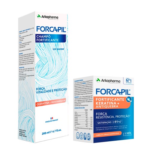 Forcapil Fortificante Keratina + 60 cápsulas + OFERTA Shampoo 200ml