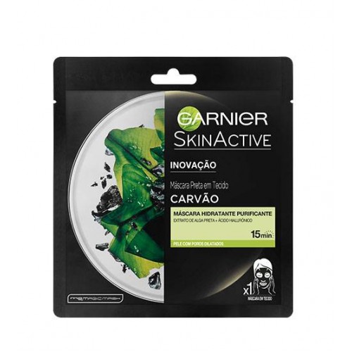 Garnier Máscara de Tecido Purificante Alga Negra 28g