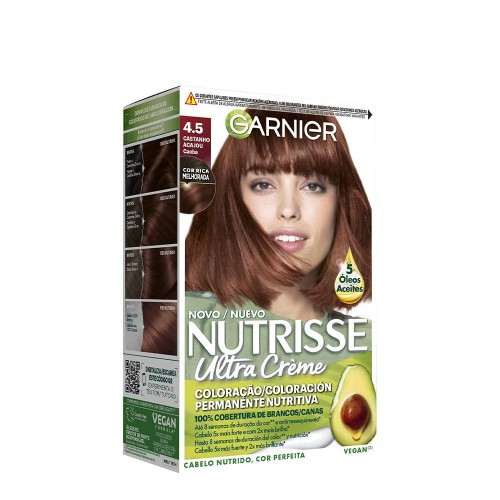 Garnier Nutrisse Coloração Permanente 4.5 Castanho Acajou