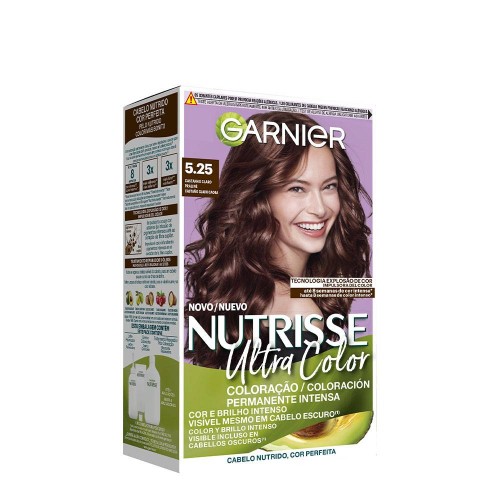 Garnier Nutrisse Coloração Permanente 5.25 Castanho Claro Praliné