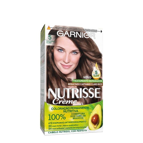 Garnier Nutrisse Coloração Permanente 5 Castanho Claro