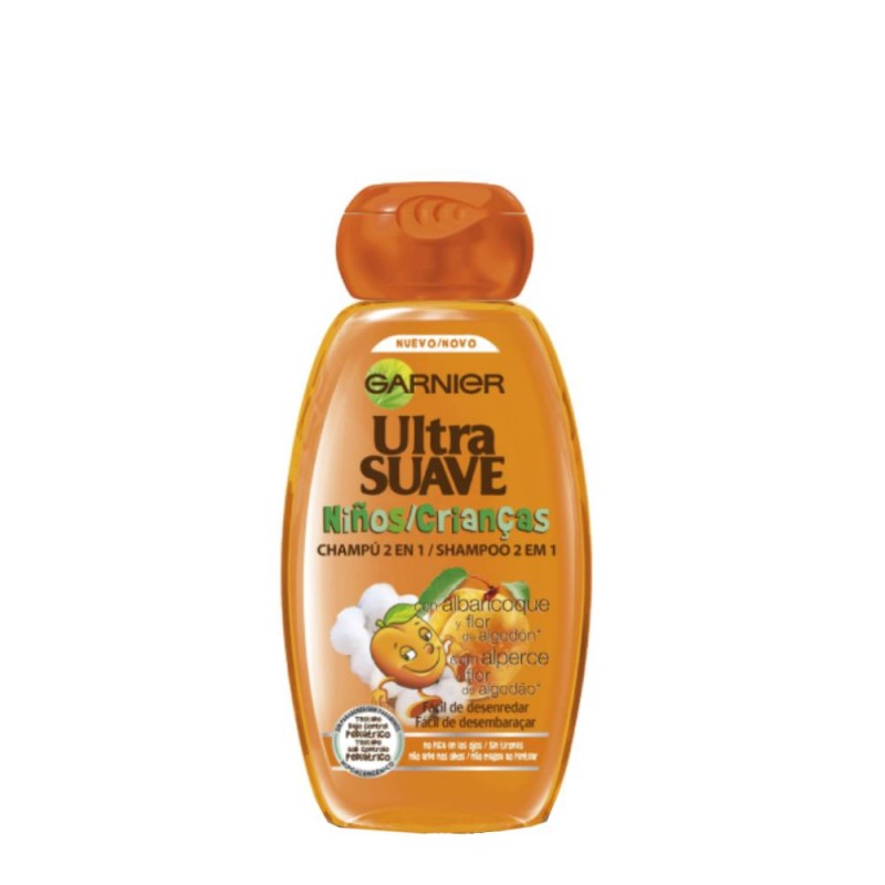 Garnier Ultra Suave Shampoo para Criança 2 em 1, Alperce, 250ml