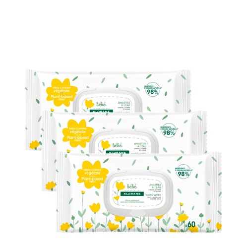 Klorane Bébé Toalhitas de Água 60 unidades Preço Especial