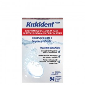 Kukident Pro Comprimidos de Limpeza para Próteses Dentárias 54 unidades