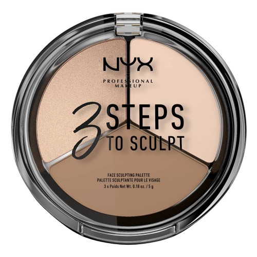 NYX 3 Steps To Sculpt Paleta de Contorno - Fair 5g
