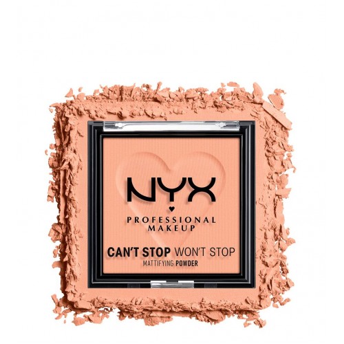 NYX Cant Stop Wont Stop Pó Matificante - Bright Peach