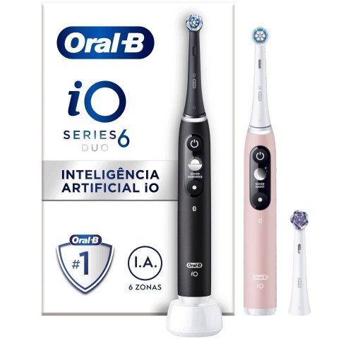 Oral-B Escova Elétrica iO 6 Duplo Preta e Rosa
