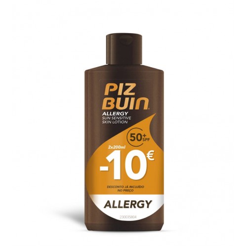 Piz Buin Allergy Loção Pele Sensível Ao Sol FPS50+ 2x200ml Preço Especial