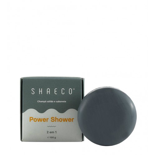 Shaeco Shampoo Sólido e Sabonete 2 em 1 Power Shower 100g