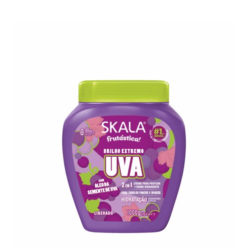 Skala Frutástica Uva Creme de Tratamento Capilar 2 em 1 Brilho Extremo 1000g