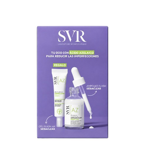 SVR Sebiaclear Ampoule Flash AZ 30ml + Gel Flash AZ 15ml Pack